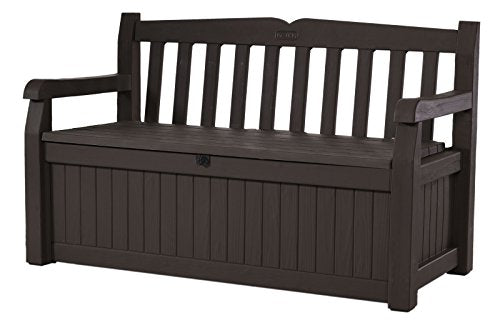 Keter Eden 70-Gallon Storage Bench Deck Box (Brown)