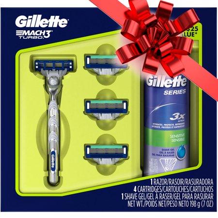 Paquete de regalo de maquinilla de afeitar Gillette Mach3 Turbo