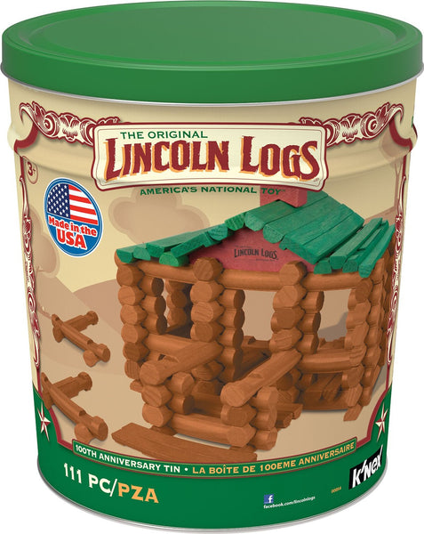 Lincoln Logs 111 All-Wood Pieces Education Toy