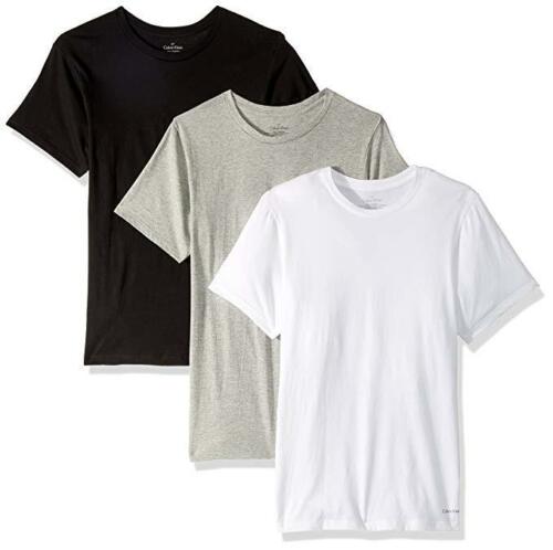 Calvin Klein Men's Three Pack 100% Cotton V-Neck & Crew Neck T-Shirts