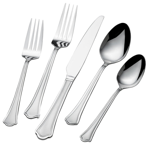 International Silver 51 piece stainless steel flatware set