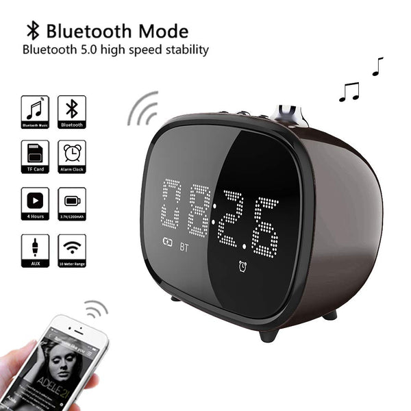 Alarm Clock With Wireless Bluetooth Speaker