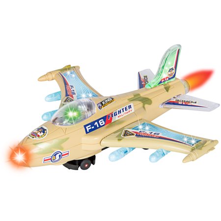 Kids Toy F-16 Figher Jet Airplane, Flashing Lights and Sound