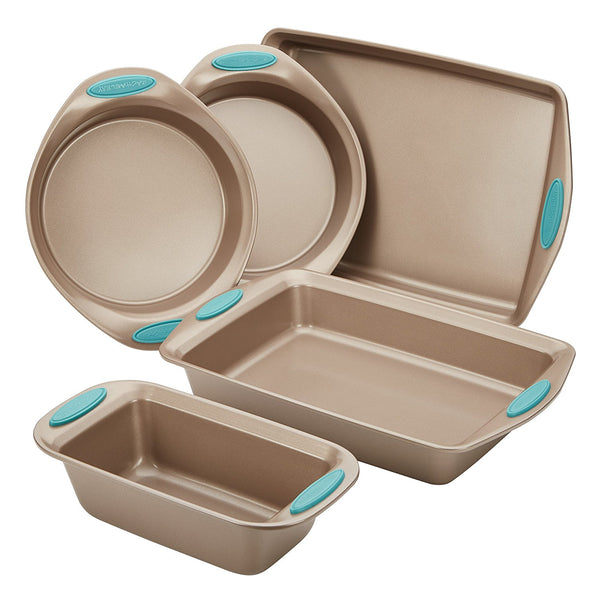 Rachael Ray Cucina Juego de utensilios para hornear antiadherentes de 5 piezas