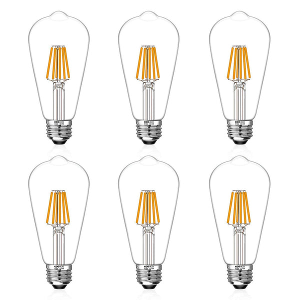 Pack Of 6 LED Edison Light Bulbs