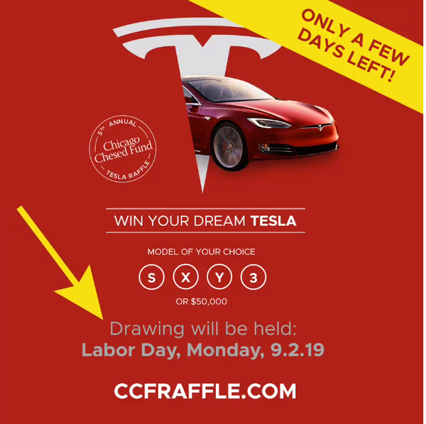 Less than one week for Tesla Raffle! Tickets going like hotcakes: THIS IS NOT A DRILL!