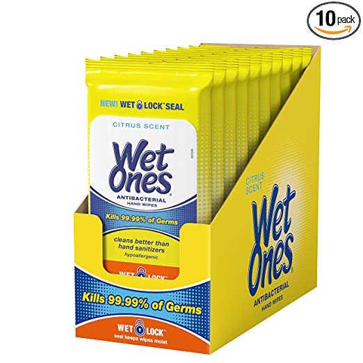 600 toallitas antibacterianas para manos Wet Ones