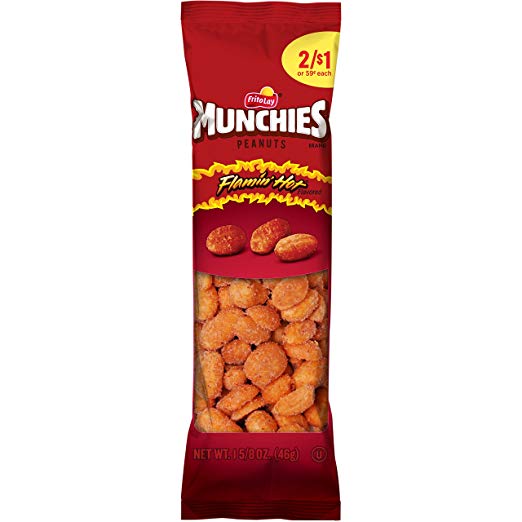 36 unidades de maní con sabor picante Munchies Flamin'