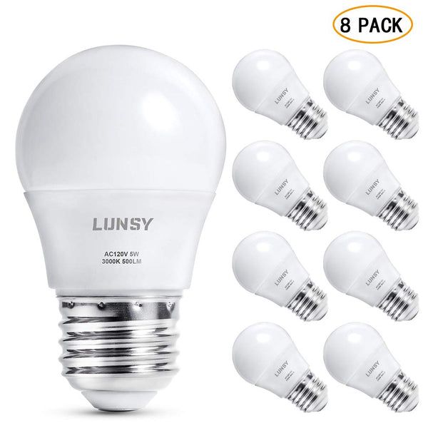 Pack of 8 LED light bulbs