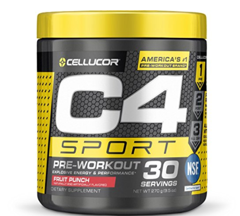 Cellucor C4 Sport Pre Workout Powder, Fruit Punch, 30 Servings