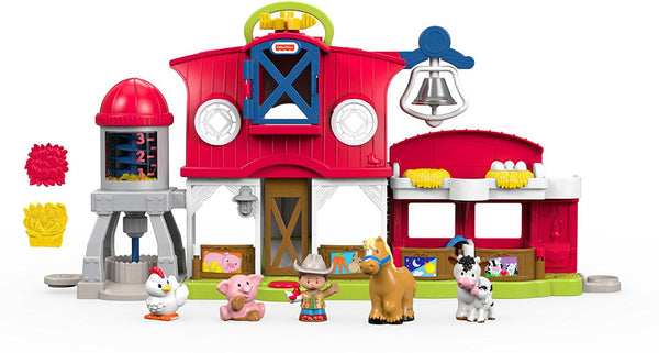 Juego de granja de personas pequeñas que cuidan animales de Fisher-Price