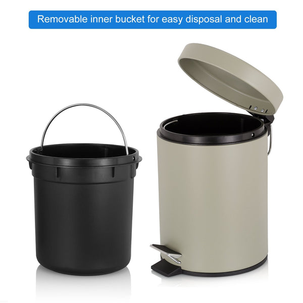 Mini round step trash can