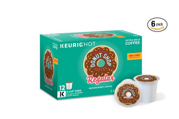 Paquete de 6 vasos Keurig K-Cup, 72 unidades The Original Donut Shop