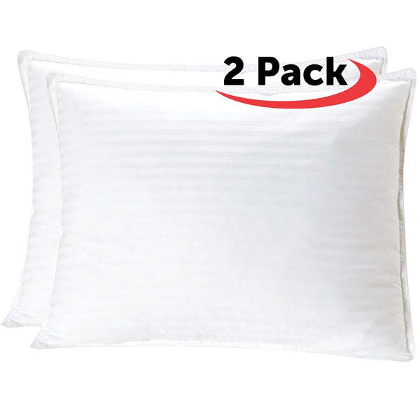 Set of 2 Plush Gel-Fiber Filled Pillows