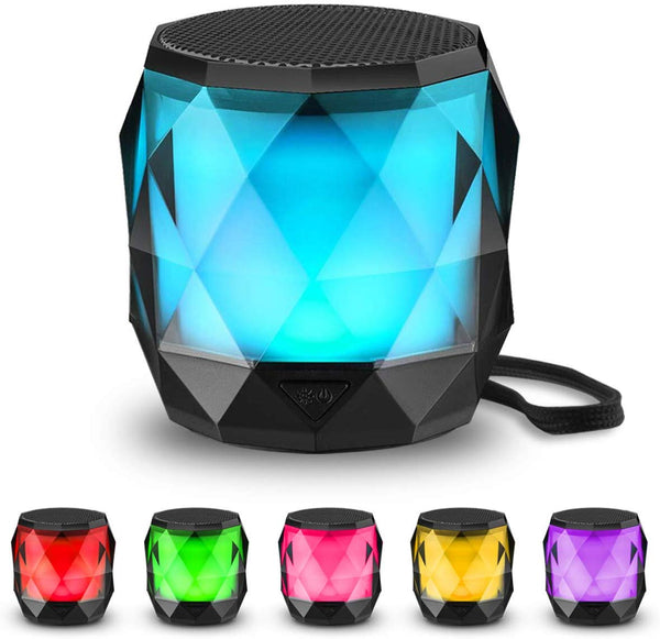 Altavoz Bluetooth inalámbrico con luz nocturna multicolor