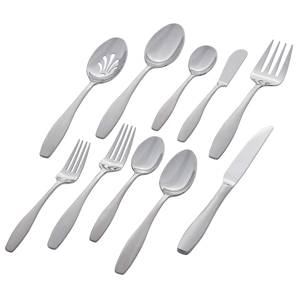 45-Piece Stone & Beam Traditional Stainless Steel Flatware Set, Service for 8