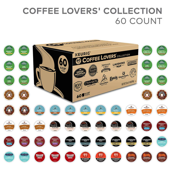 60 Keurig Coffee Lovers' Collection, Single Serve Coffee K-Cup Pods