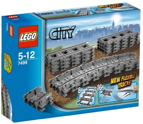 Accesorio de juguete de tren de vías flexibles LEGO City