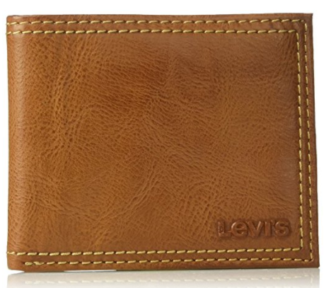 Levi's Men's Extra Capacity Leather Slimfold Wallet