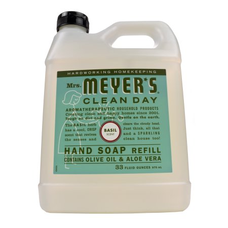 Jabón de manos de día limpio Basil Mrs. Meyers de 33 oz