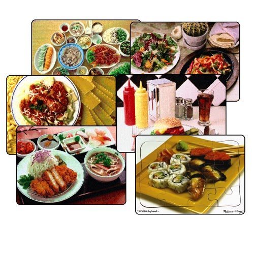 6 Melissa & Doug Multi-Ethnic Food Puzzles