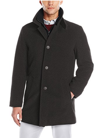 Calvin Klein overcoat with knit bib