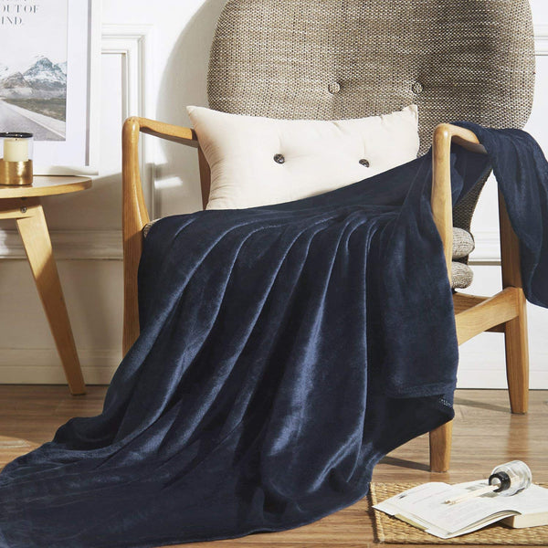 Microfiber fleece throw blanket