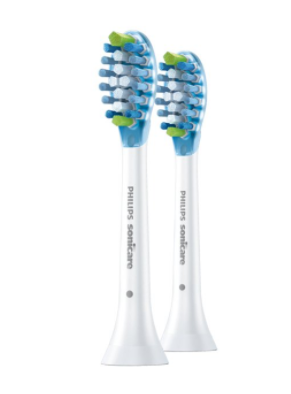 Paquete de 2 cabezales de cepillo de dientes de repuesto adaptables Philips Sonicare