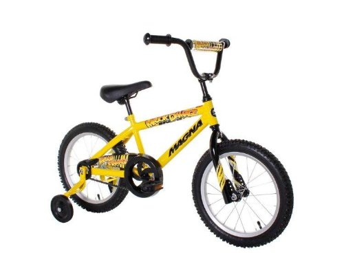 Dynacraft Magna Major Damage Boys BMX Street/Dirt Bike 16", Yellow/Black