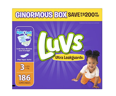 Luvs Diapers - Size 1-6