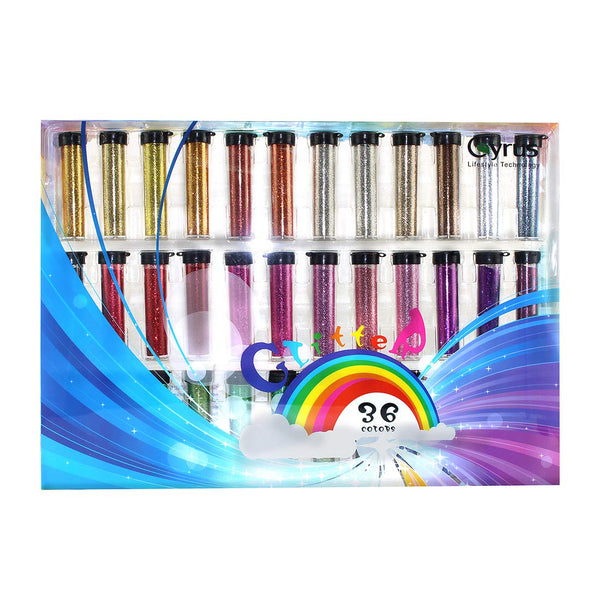 36 Color Stationery Arts and Craft Glitter Set