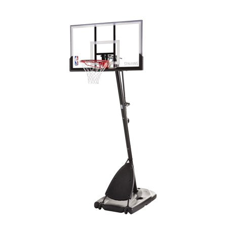 Spalding NBA - Aro de baloncesto portátil en ángulo de 54" con tablero de policarbonato