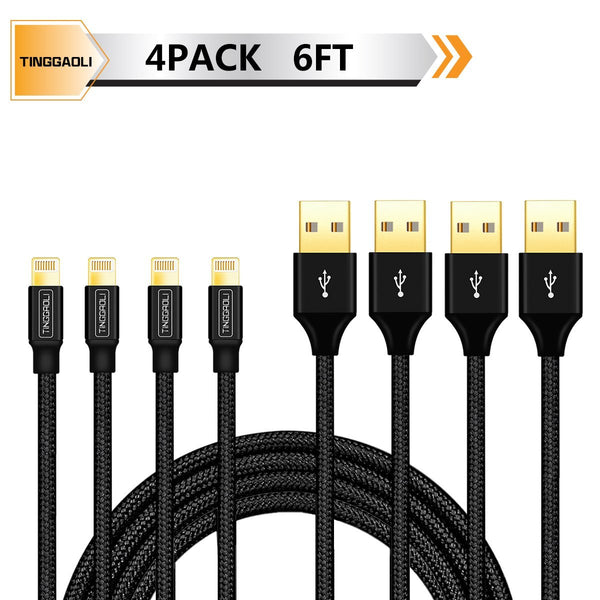 Pack de 4 cables Lightning trenzados