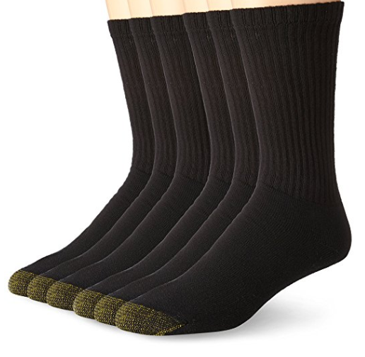 Pack of 6 Gold Toe cotton athletic socks