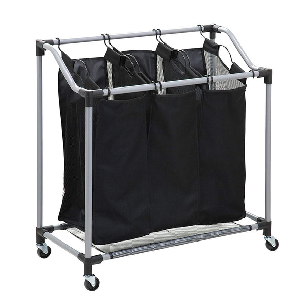 Honey-Can-Do Triple Laundry Sorter with Mesh Bags