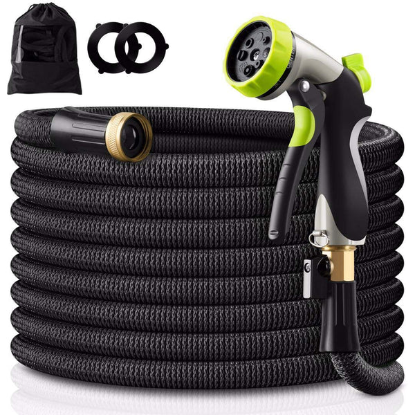 50ft Expandable Garden Hose With 8 Function Spray Nozzle