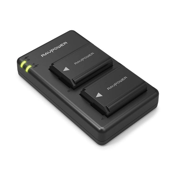 RAVPower Dual Camera Battery Charger Set for Sony w/ 2x Batteries