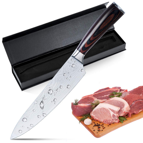 8 Inch Pro Chefs Knife With Ergonomic Handle