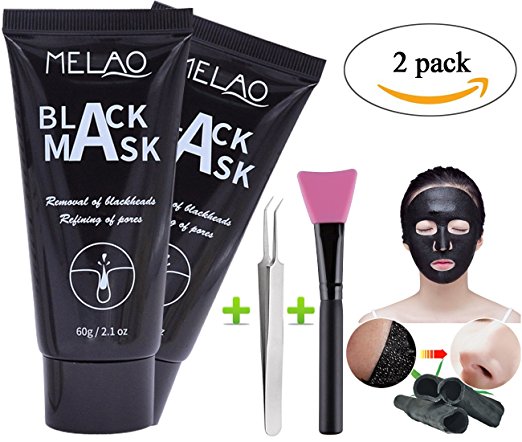 Paquete de 2 mascarillas exfoliantes purificadoras de carbón para eliminar puntos negros