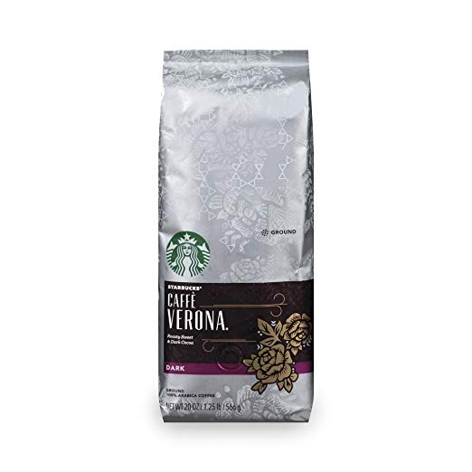 Café molido tostado oscuro Starbucks Caffe Verona de 20 oz