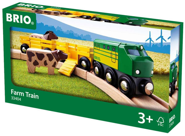 Tren de juguete de animales de granja Brio