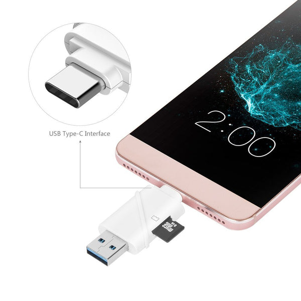 Este lector de tarjetas MicroSD de $8 se conecta a cualquier puerto USB o USB-C