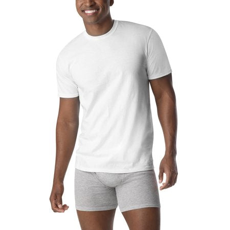 Hanes Men's Extreme Value FreshIQ ComfortBlend 12 Pack White Tagless Crew T-Shirt