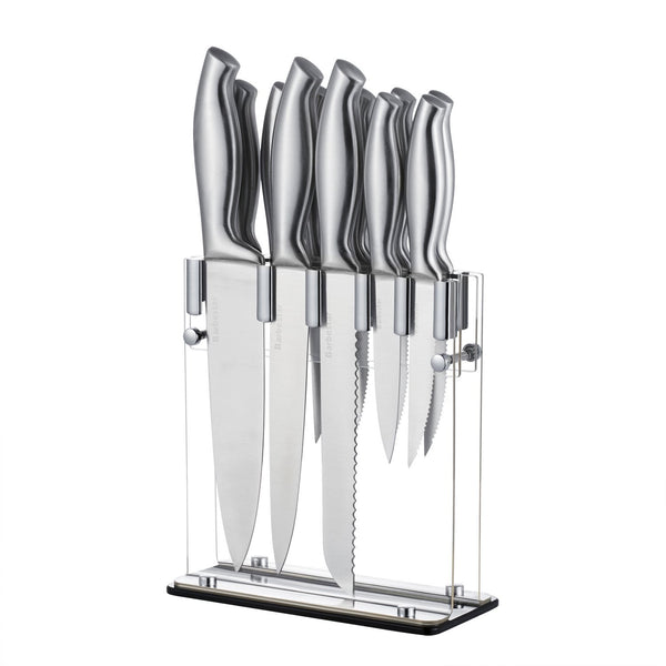 12 piece super sharp kitchen knife set with acrylic stand