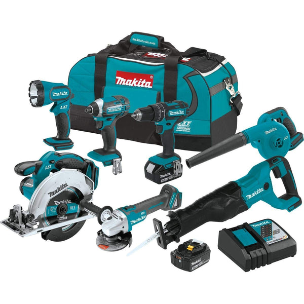 Kit combinado inalámbrico de iones de litio Makita de 7 piezas 18 V LXT