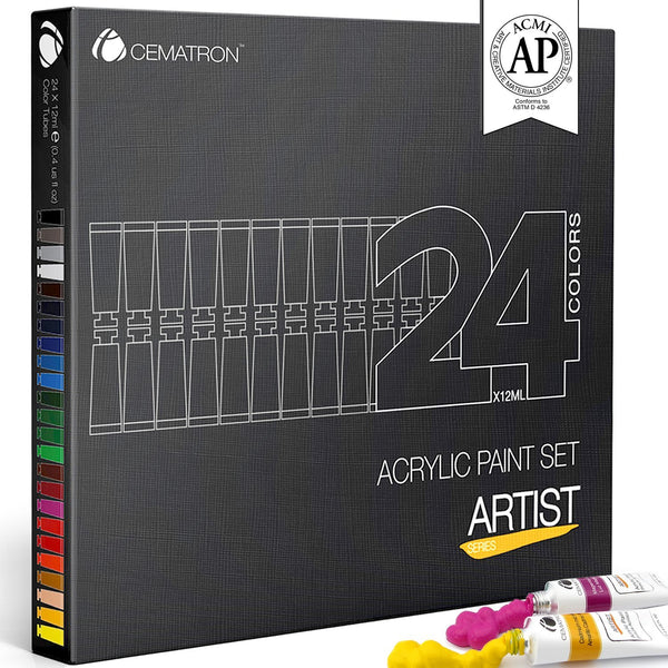 24 Color Acrylic Paint Set