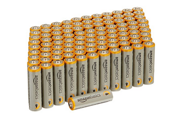 Pack of 100 AmazonBasics AA batteries