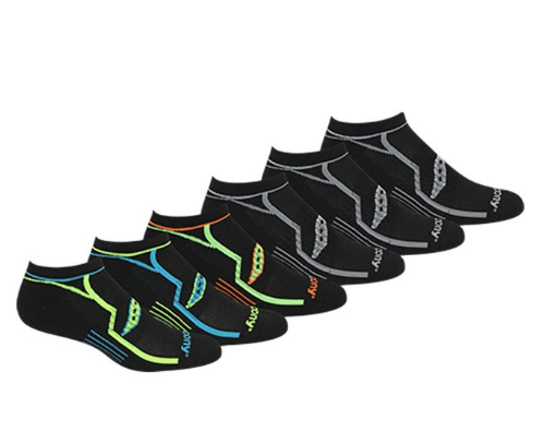 Saucony Men's 6 Pack Performance No-Show Socks