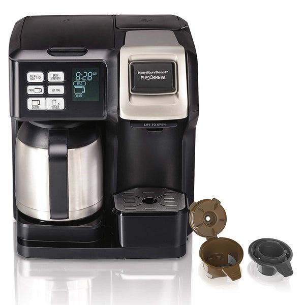 Hamilton Beach Coffee Maker, Compatible with Single-Serve Pods or Ground Coffee