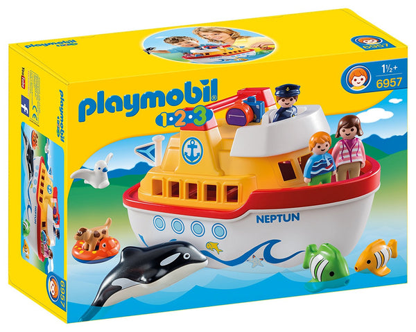 Playmobil 1.2.3 Mi barco de transporte